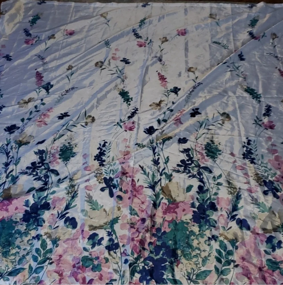 New Medallion White & Purple Ceramic Mosaic Shower Curtain Hook Set Of 12